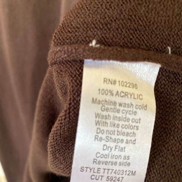 Connected Apparel Sweater Dress Taupe/Brown Sz XL - Picture 5 of 7